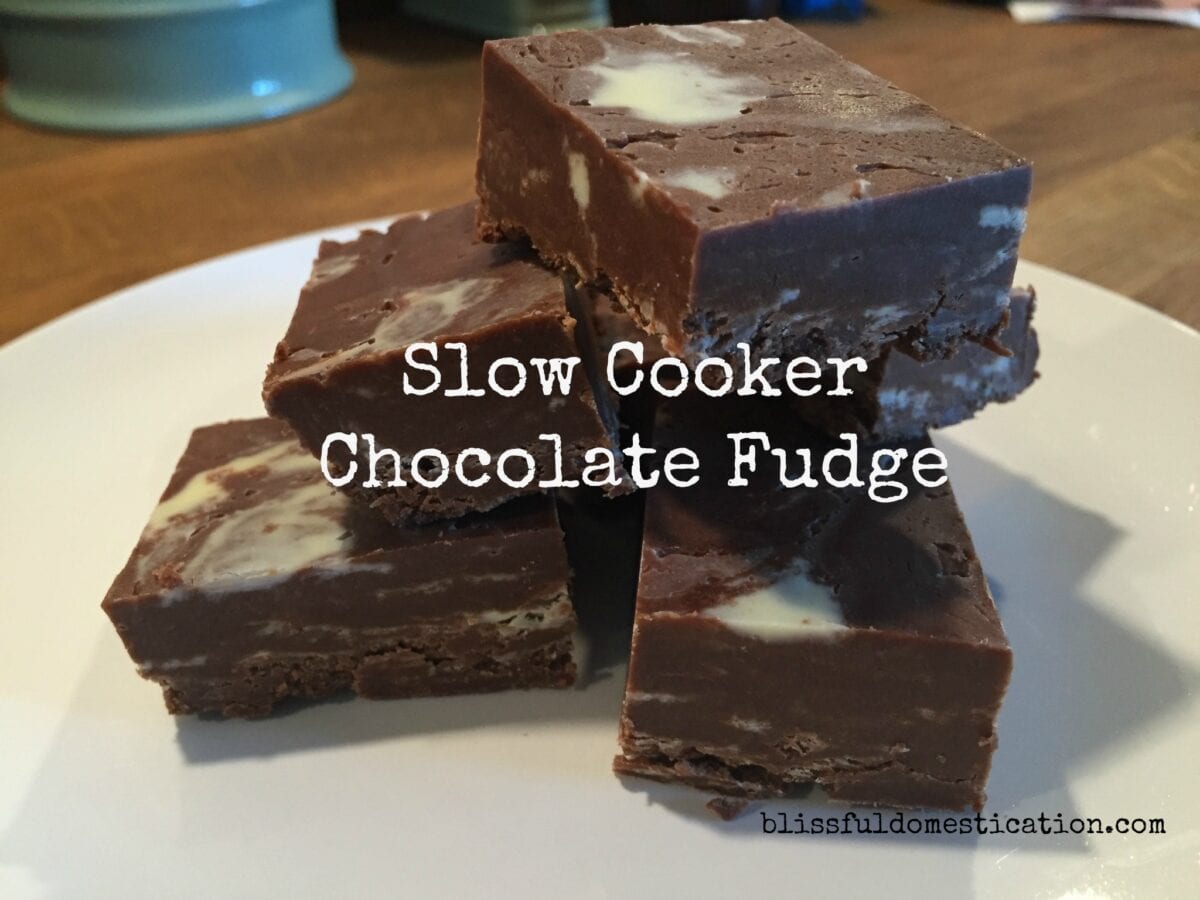 Slow cooker chocolate fudge
