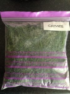 Freezing Chives