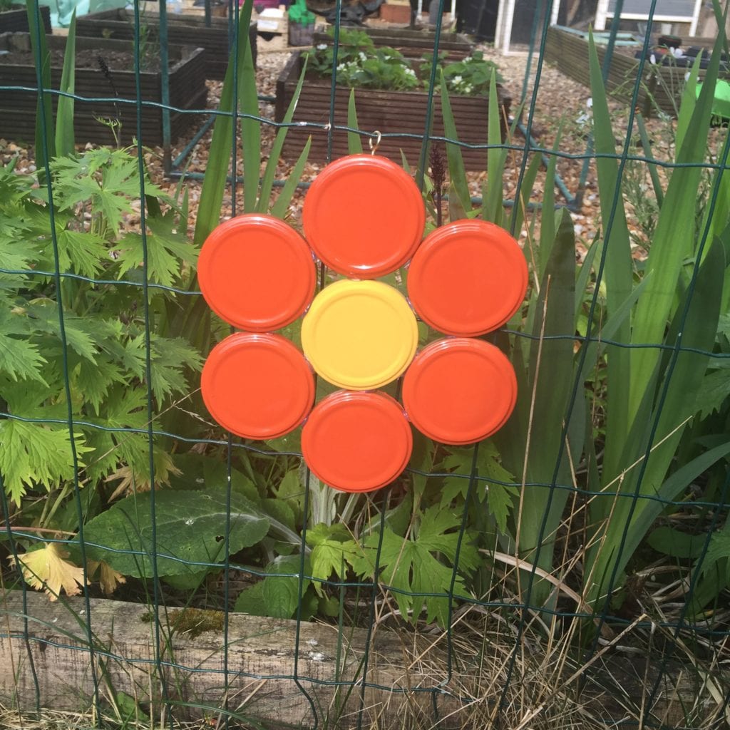 Jam Jar Lid Flower