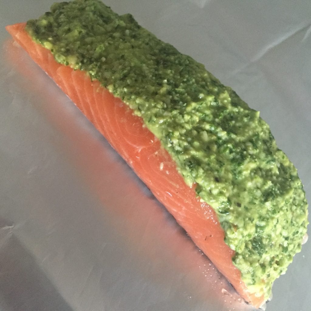 Green Pesto Salmo