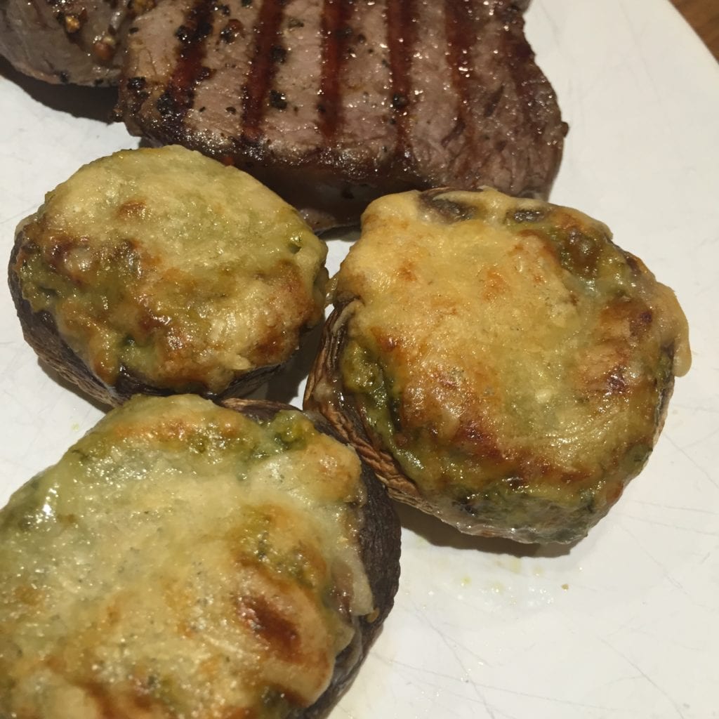 Green Pesto Mushrooms