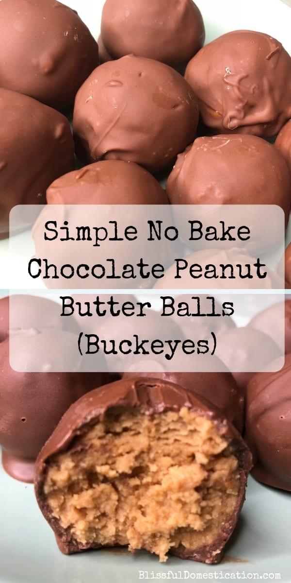 Simple No Bake Chocolate Peanut Butter Balls