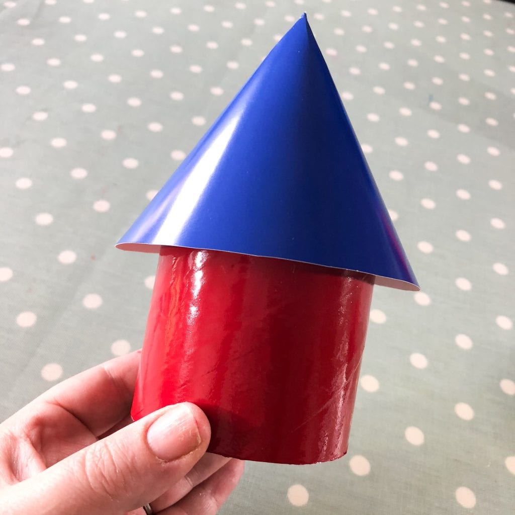 Cone glued onto tube