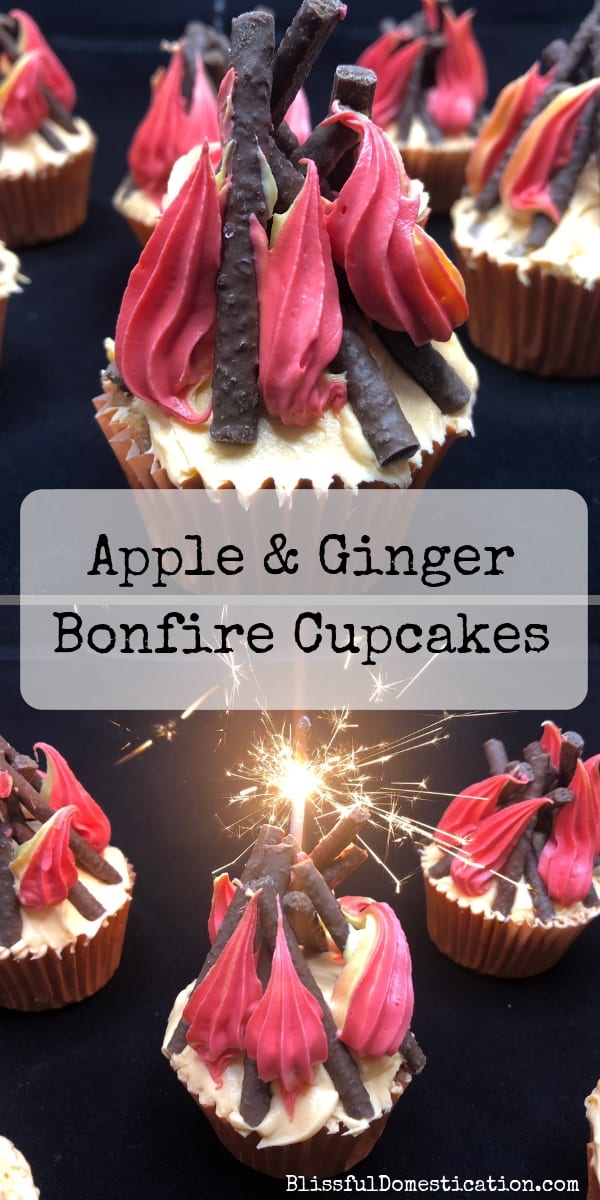 Apple and Ginger Bonfire Cupcakes
