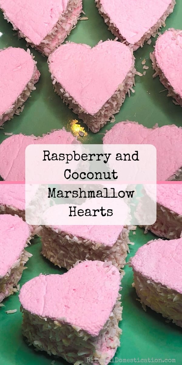 Raspberry and Coconut Marshmallow Hearts