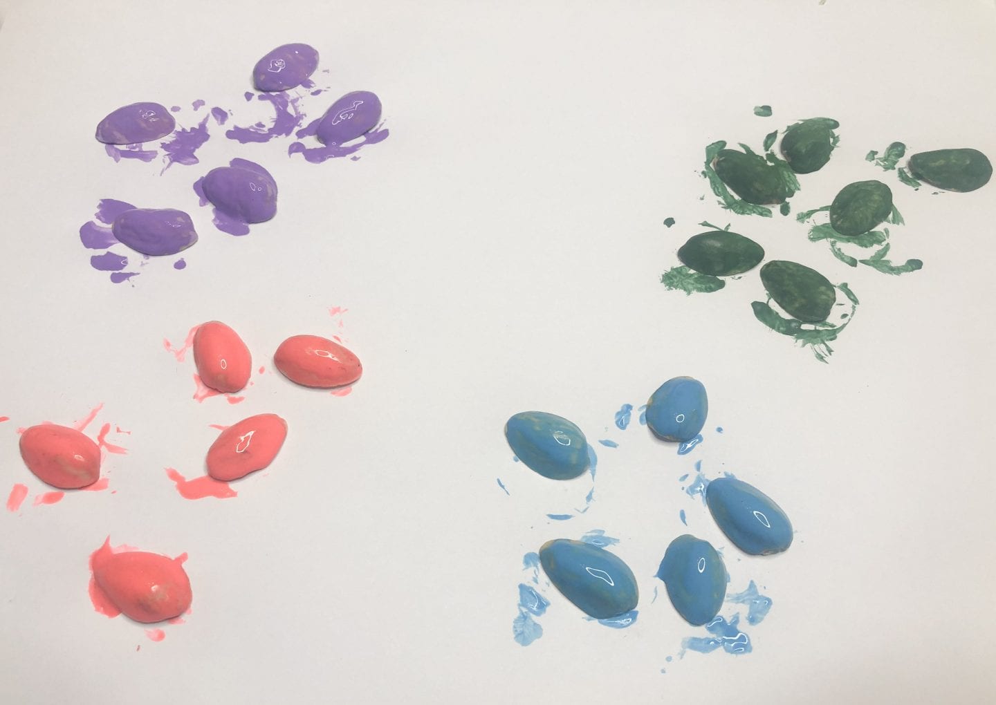 Painted pistachio shells