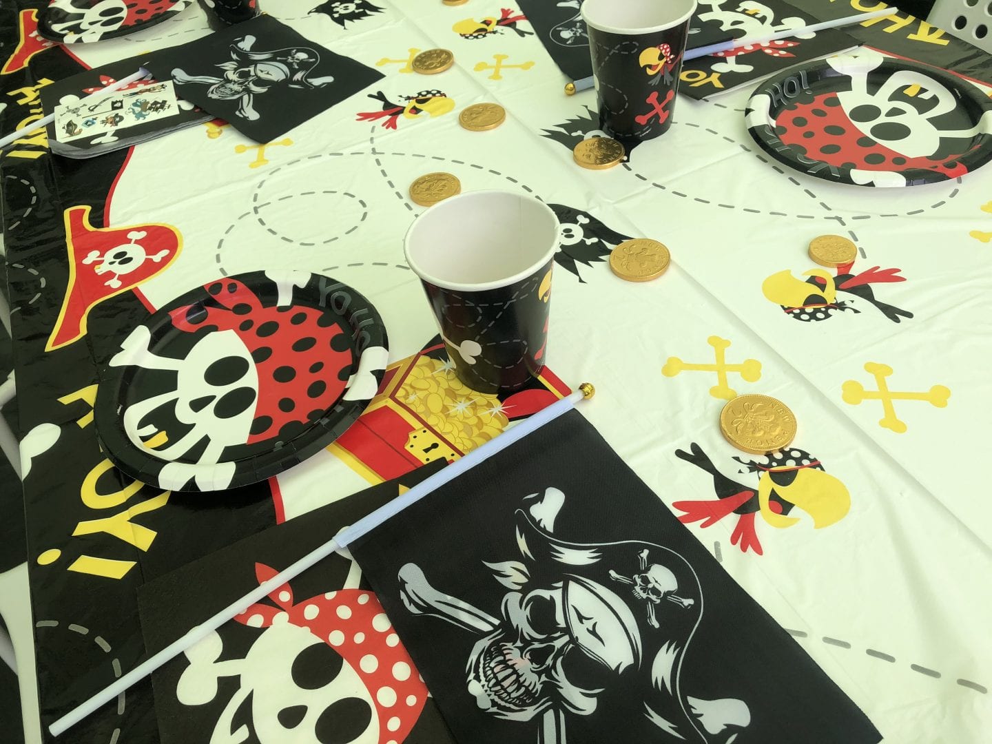 Pirate themed table decorations