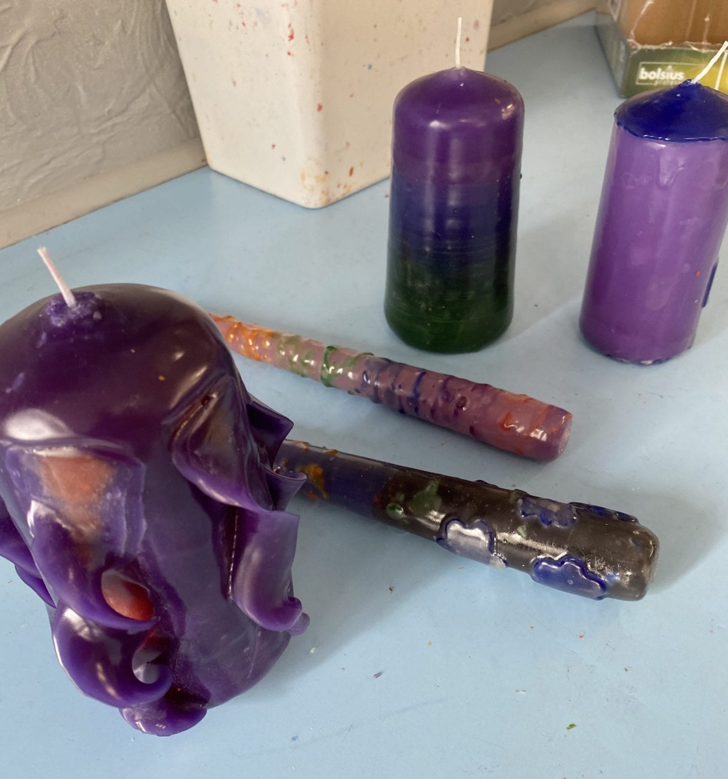 A selection of homemade candles