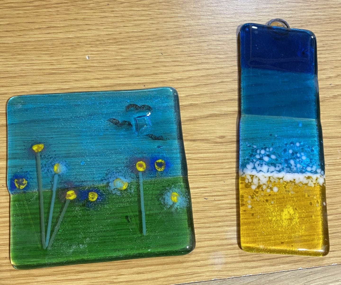 A gass fusion coaster and suncatcher